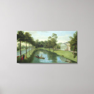 Lienzo Los jardines del agua de la casa de Chiswick