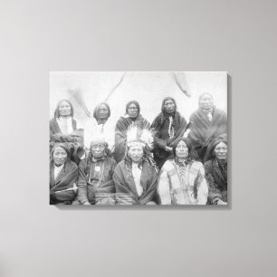 Lienzo Los jefes indios lakota que se reunieron con los g