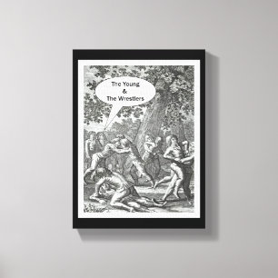 Lienzo Los jóvenes y los luchadores