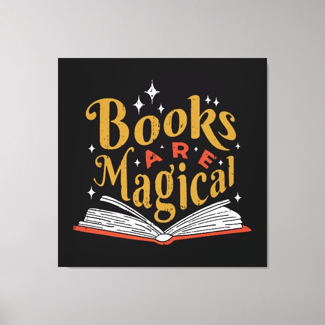 Lienzo Los libros antiguos son mágicos (Anverso)