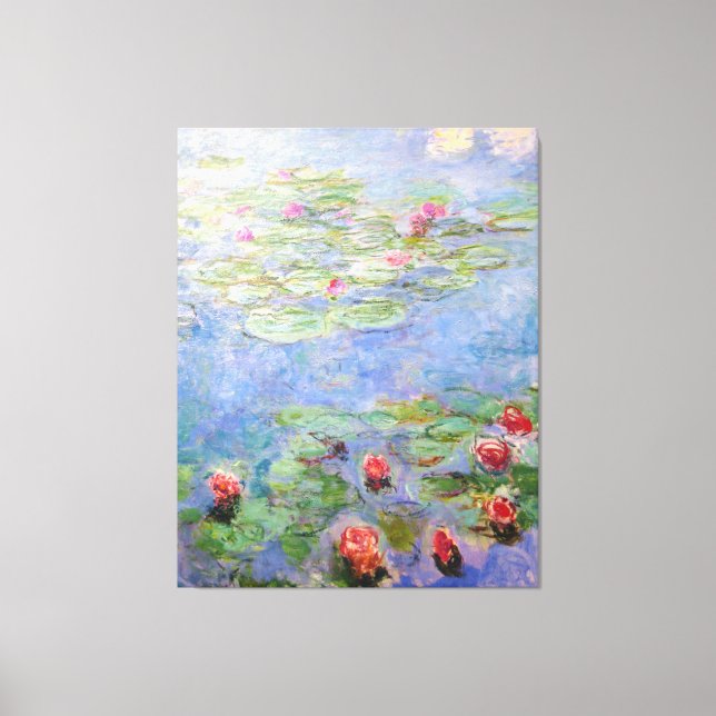 Lienzo Los lirios de agua de Claude Monet (Anverso)