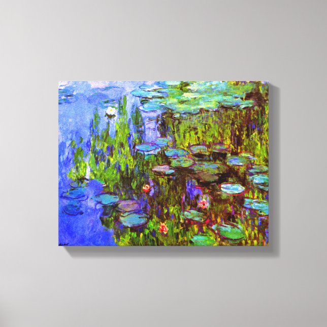 Lienzo Los lirios de agua de Claude Monet (Anverso)