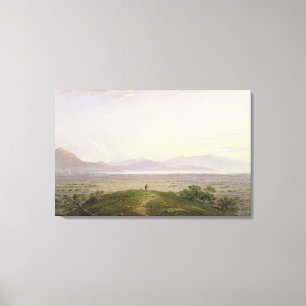 Lienzo Los llanos del maratón, 1834 (grafito y w/c con