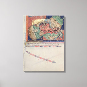 Lienzo Los mandíbulas del infierno que tragan el dragón