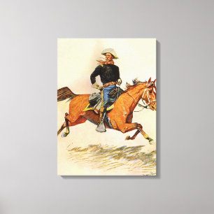 Lienzo Los militares del vintage, una caballería mandan