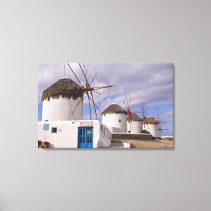 Lienzo Los molinos de viento de Mykonos en las Islas Grie