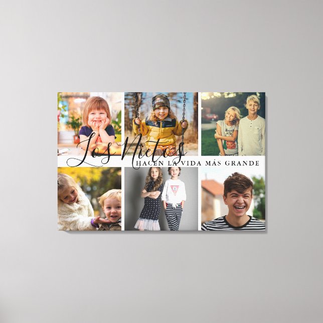 Lienzo Los nietos hacen la vida más grande regalo (Anverso)