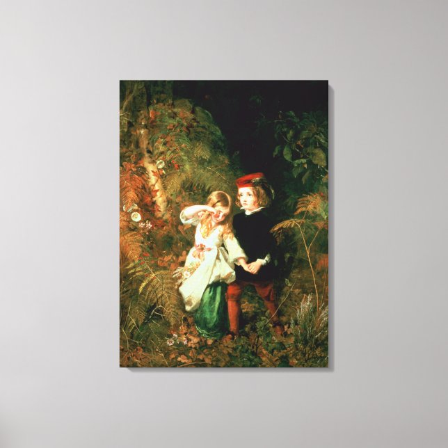 Lienzo Los niños en la madera (Anverso)
