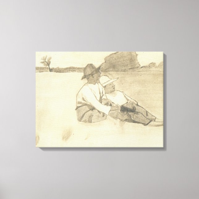 LIENZO LOS NIÑOS NEGRO (Anverso)