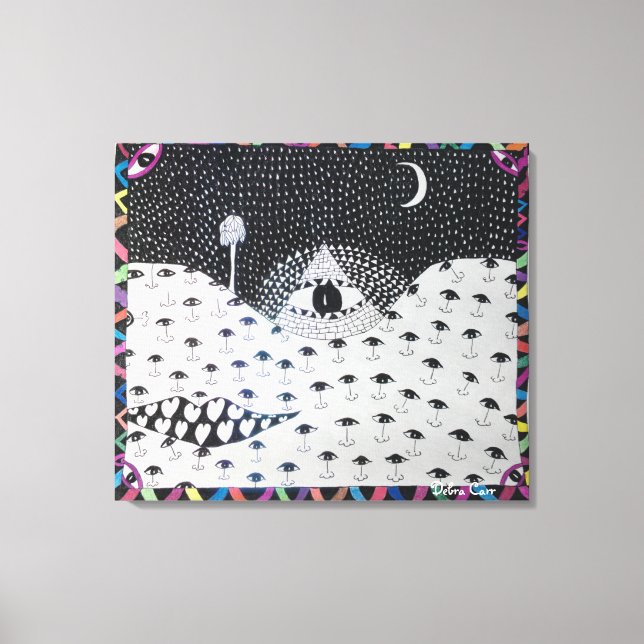 Lienzo Los ojos que todos ven: (Anverso)