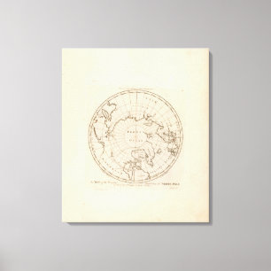 Lienzo Los países sitúan sobre el Polo Norte