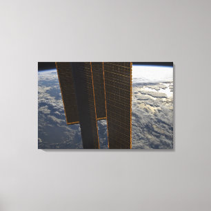 Lienzo Los paneles solares de la estación espacial