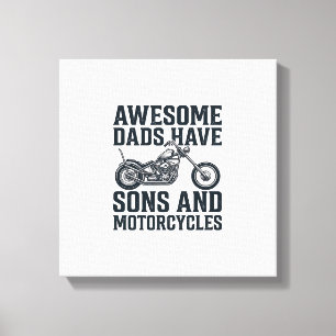 Lienzo Los papás increíbles tienen hijos y motocicletas D