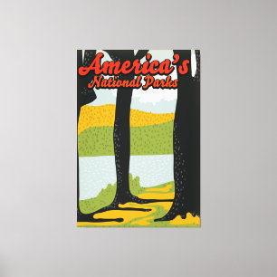 Lienzo Los parques nacionales de los Estados Unidos