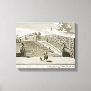 Lienzo Los pasos a la terraza del jardín, palacio del