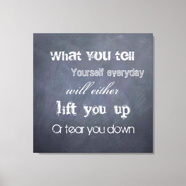 Lienzo Los pensamientos pueden cambiar la vida - pared de (Anverso)