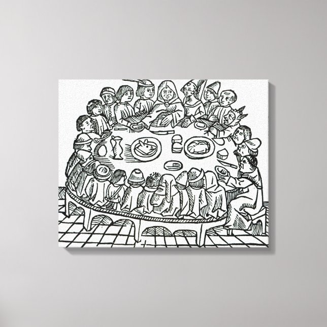 Lienzo Los peregrinos de Canterbury (Anverso)