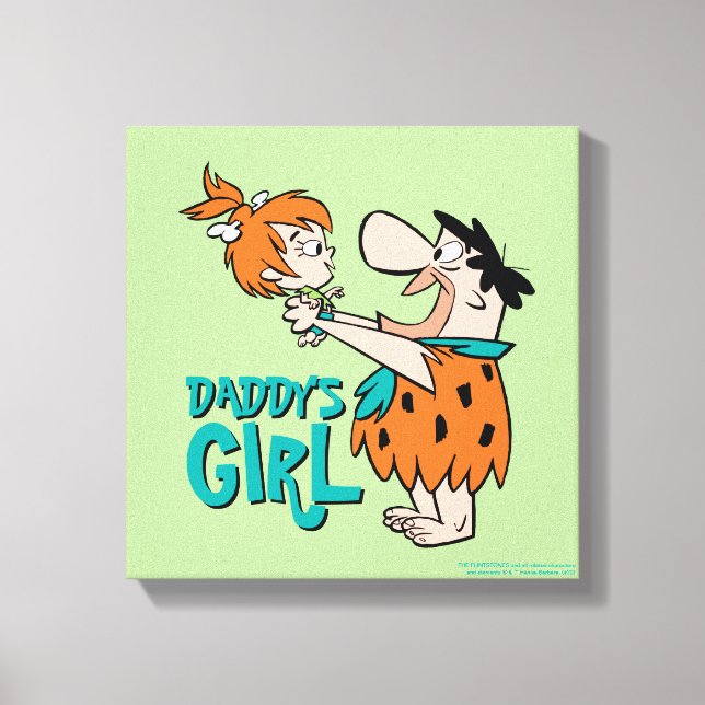 Lienzo Los Picapiedra | Fred & Pebbles - Chica de papá (Anverso)