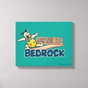 Lienzo Los Picapiedra   Fred - Saludos desde Bedrock