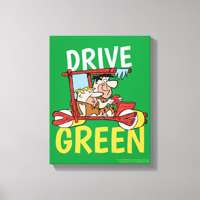 Lienzo Los Picapiedra | Fred y Barney - Drive Green (Anverso)