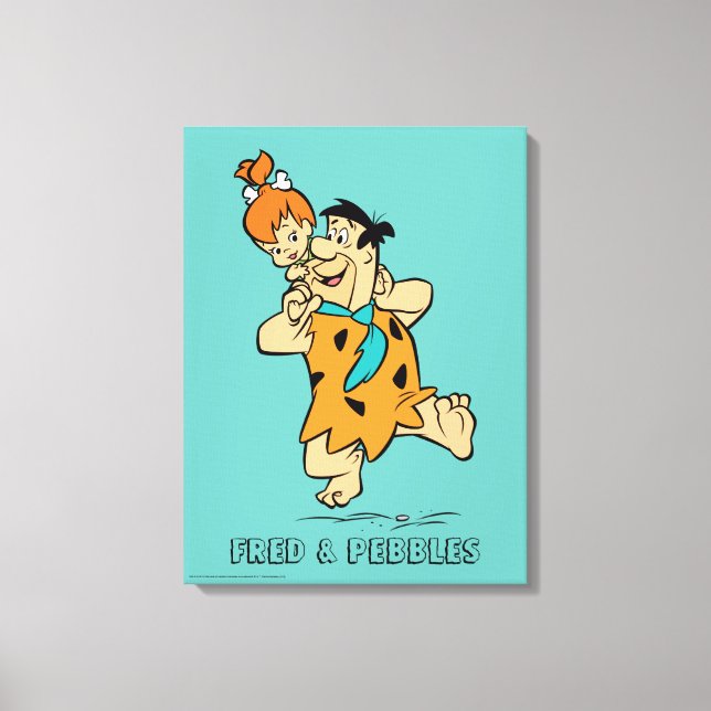 Lienzo Los Picapiedra | Fred y Pebbles Flintstone (Anverso)