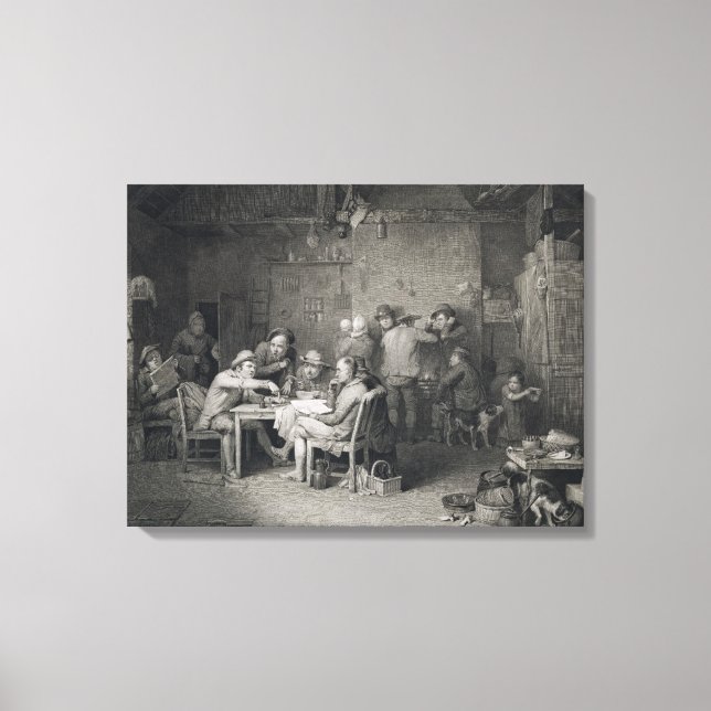 Lienzo Los políticos del pueblo, grabados por Abraham Rai (Anverso)