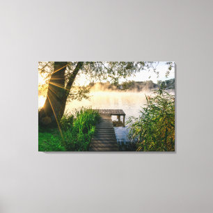 Lienzo Los primeros Sunrays en Wesslinger ven