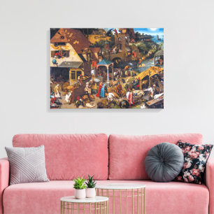 Lienzo Los proverbios holandeses   Pieter Bruegel el Viej