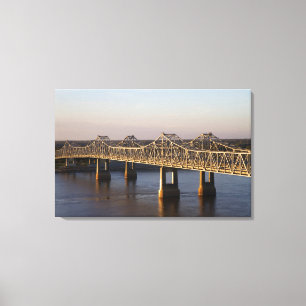 Lienzo Los puentes Natchez-Vidalia que atraviesan el
