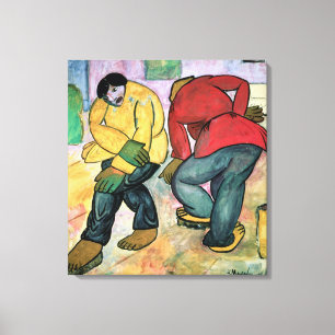 Lienzo Los pulidores de piso, 1911