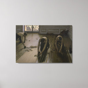 Lienzo Los raspadores del piso de Gustave Caillebotte