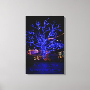Lienzo Los saludos del árbol azul