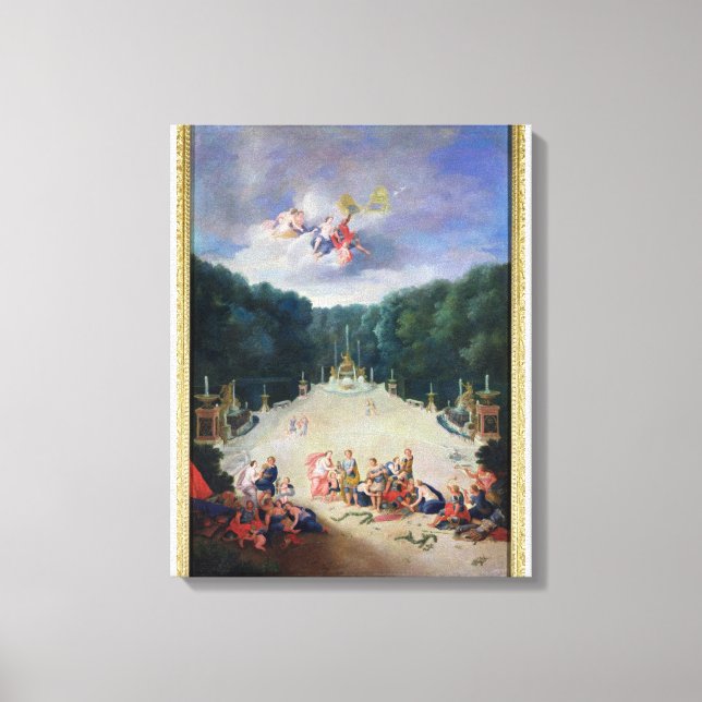 Lienzo Los terrenos de Versalles (Anverso)