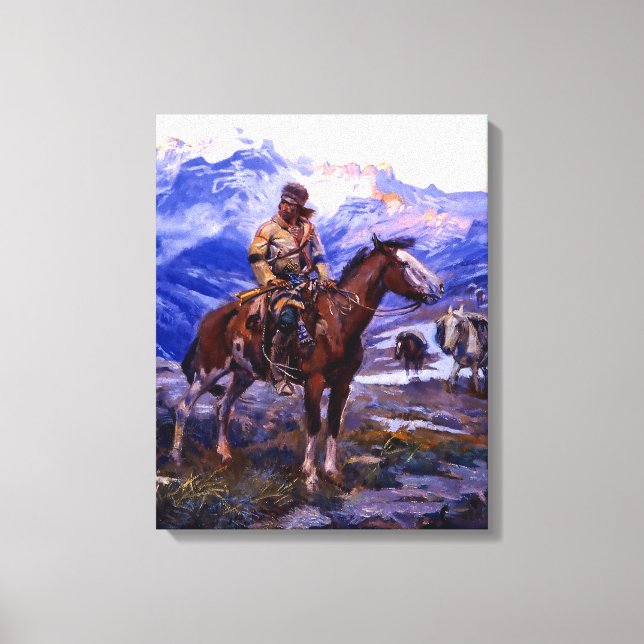 Lienzo “Los tramperos libres” de Charles M Russell (Anverso)
