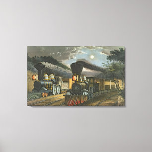 Lienzo Los trenes expresos del relámpago, 1863