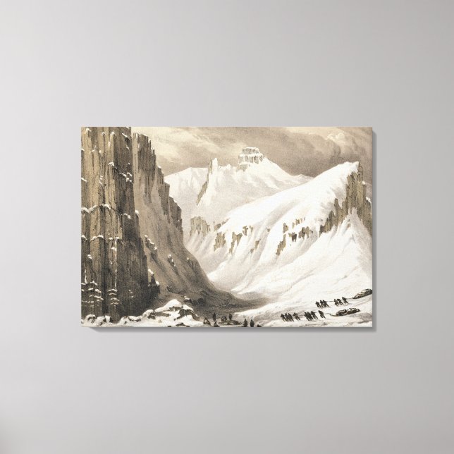 Lienzo Los trineos que llegan al Depósito Sur, de ' (Anverso)