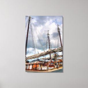 Lienzo Los veleros se atracan en el puerto de Key West