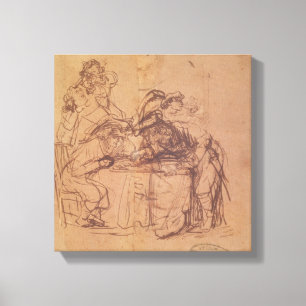 Lienzo Los vicios del hijo despilfarrador (pluma y tinta