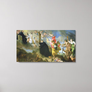 Lienzo Los votos del santo Aloysius de Gonzaga