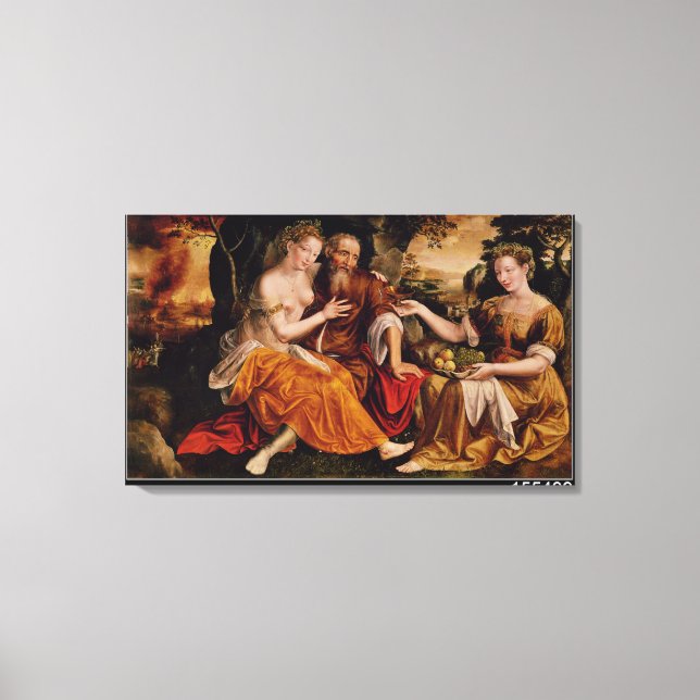 Lienzo Lot y sus hijas, c.1565 (Anverso)