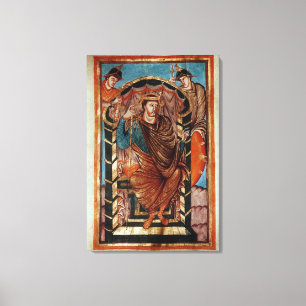 Lienzo Lothair I Enthroned, de 'Evangiles de