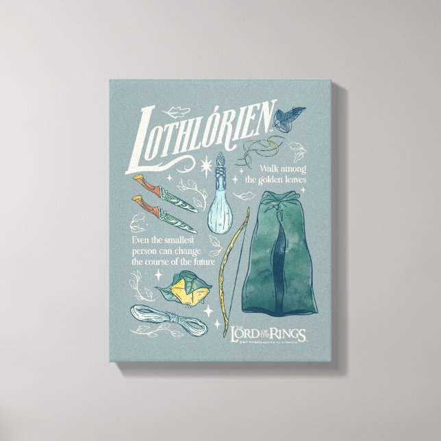 Lienzo LOTHLORIEN™ Watercolor Collage Graphic (Anverso)