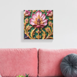 Lienzo Loto Rosa Porcelana