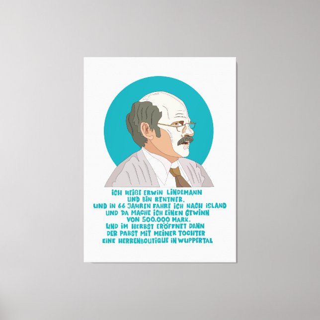 Lienzo Lottogewinner Erwin Lindemann - Loriot - Funny (Anverso)