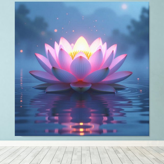 Lienzo „Lotus – Blüte der Reinheit und Erleuchtung“ (Insitu (piso de madera))