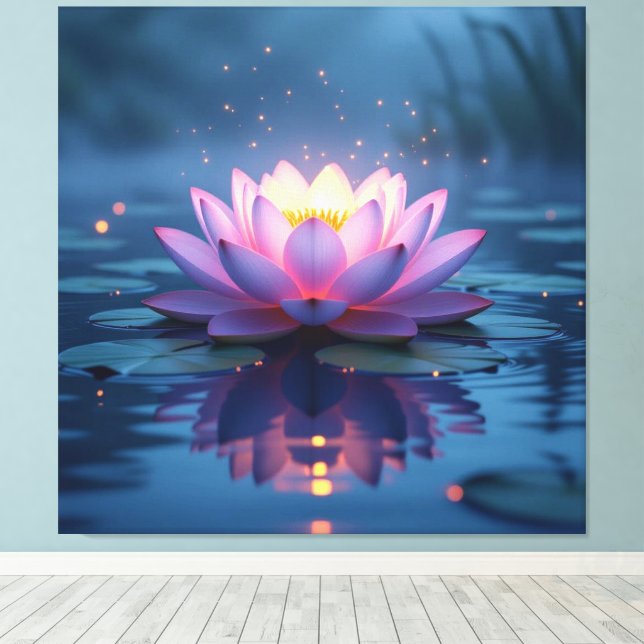Lienzo „Lotus – Blüte der Reinheit und Erleuchtung“ (Insitu (piso de madera))