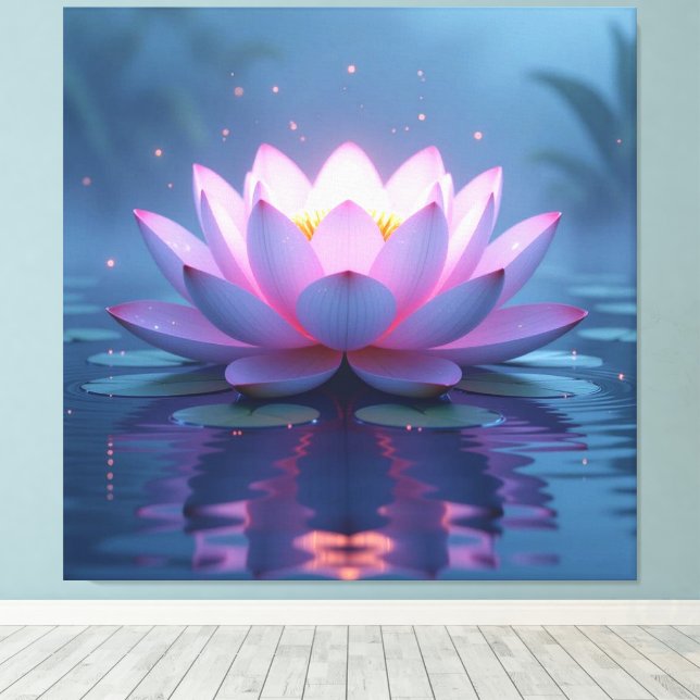 Lienzo „Lotus – Blüte der Reinheit und Erleuchtung“ (Insitu (piso de madera))