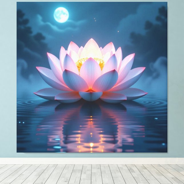 Lienzo „Lotus – Blüte der Reinheit und Erleuchtung“ (Insitu (piso de madera))