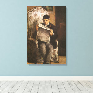 Lienzo Louis Auguste Cezanne Padre del artista leyendo