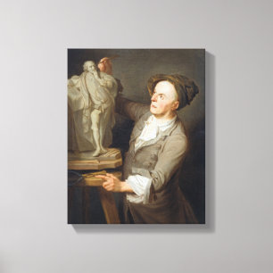 Lienzo Louis-Francois Roubiliac (1695-1762) que modela el